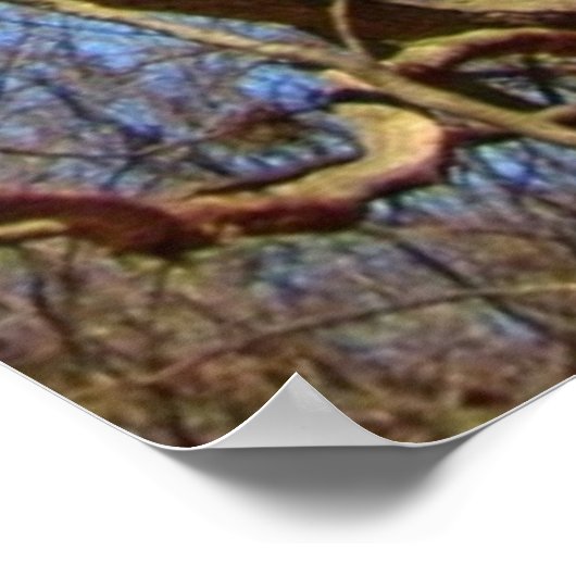 Alleinbaum im Winter Poster (Ecke)