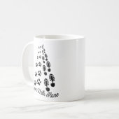 Alleine Hundekatze darf nie lange laufen Kaffeetasse (Vorderseite Links)