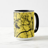 Alleine Krähen-kombinierte Tasse (VorderseiteRechts)