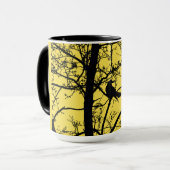 Alleine Krähen-kombinierte Tasse (Vorderseite Links)