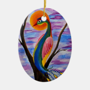 Alleiner Vogel Keramik Ornament