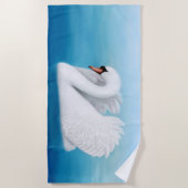 Alleines stummer Schwan-Badetuch Strandtuch (Vorderseite)