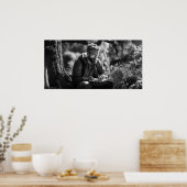 Alleinjournalismus im B&W-Foto Poster (Küche)