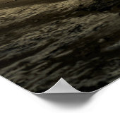 Alleinsurfer auf den Winterwellen Poster (Ecke)