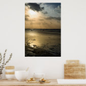 Alleinsurfer auf den Winterwellen Poster (Küche)