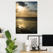 Alleinsurfer auf den Winterwellen Poster (Heimbüro)