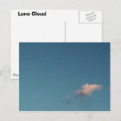 Alleinwolke Postkarte (Vorne/Hinten)