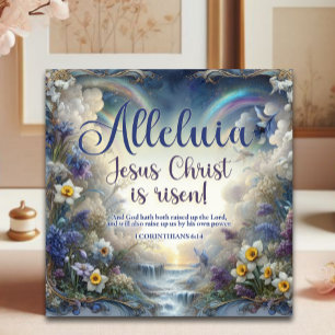 Alleluia ist ein florales Aquareller-Osterriss Feiertagskarte