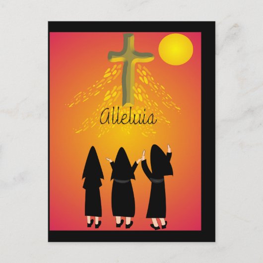 "Alleluia" katholische religiöse Geschenke Postkarte (Vorderseite)