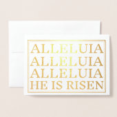 Alleluia Katholischer Ostergruß Folienkarte (Vorderseite mit Umschlag)