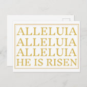 Alleluia Katholischer Ostergruß Postkarte (Vorne/Hinten)