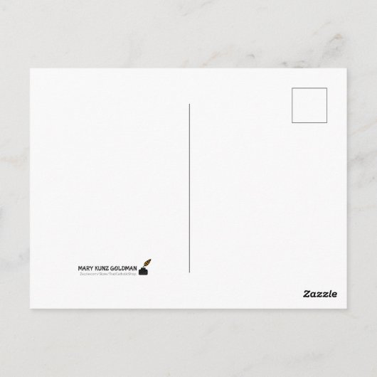 Alleluia Message of East Joy Gold and Royal Blue Postkarte (Rückseite)