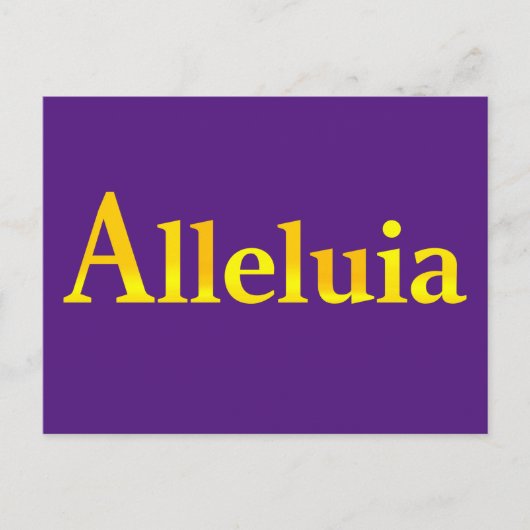 Alleluia Message of East Joy Gold and Royal Blue Postkarte (Vorderseite)