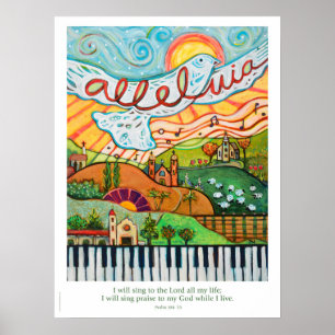 Alleluia Musikalisches Plakat für Klassenräume ode