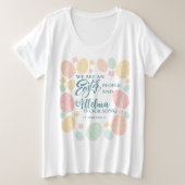 Alleluia Ostereier Große Größe T-Shirt (Design vorne)