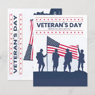 Allen, die am Veterans Day 2025 gedient haben, zu Feiertagspostkarte