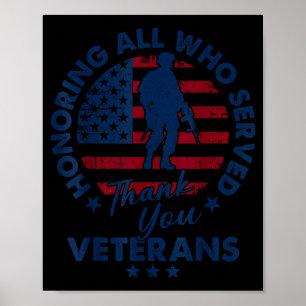 Allen, die gedient haben, Ehre Veteranentag Danke Poster