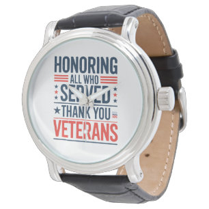 Allen, die gedient haben, zu Ehren. Danke Veterans Armbanduhr