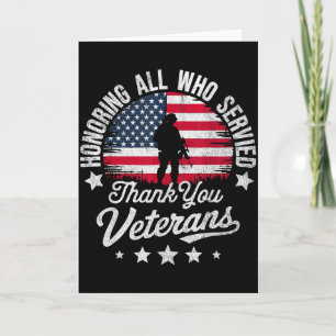 Allen, die gedient haben, zu ehren Danke Veterans Karte