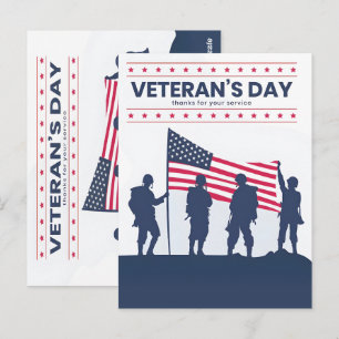 Allen, die gedient haben, zum Veterans Day gewidme Postkarte