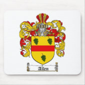 ALLEN-FAMILIENWAPPEN - ALLEN-WAPPEN MOUSEPAD (Vorne)