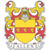 Allen Familienwappen Aufkleber (Vorderseite)
