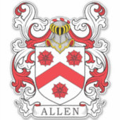 Allen Familienwappen Aufkleber (Vorderseite)