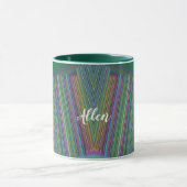 ALLEN ~ GLOSSY 3D Glossy Pink Green Blue ~ Tasse (Zentrum)