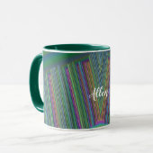 ALLEN ~ GLOSSY 3D Glossy Pink Green Blue ~ Tasse (Vorderseite Links)