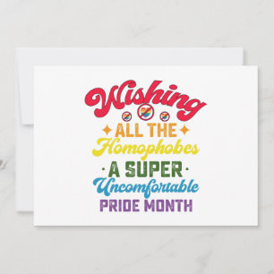 Allen Homophoben einen super Pride Monat wünschen Einladung
