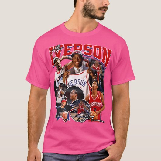 Allen Iverson The Answer Basketball Legend Signatu T-Shirt (Vorderseite)