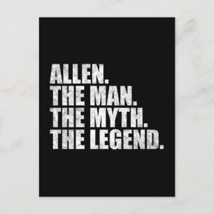 Allen Name, Allen Der Mann Der Mythos Die Legende Postkarte