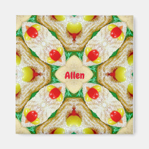 ALLEN ~ Personalisiertes Ostermuster Fraktal ~ Magnet