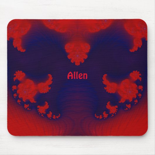 ALLEN ~ Rote und blaue Maus Pad Mousepad (Vorne)