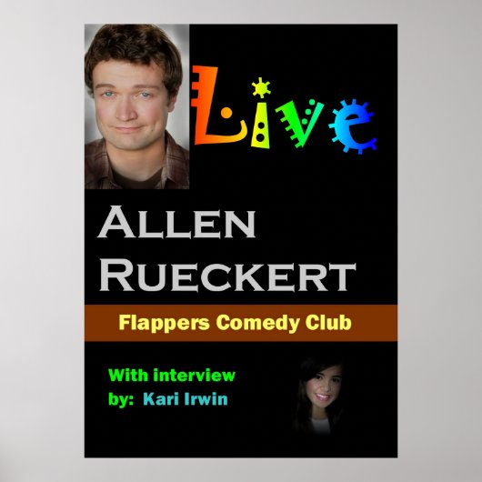 Allen Rueckert LIVE Poster (Vorne)