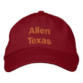 Allen Texas Bestickte Baseballkappe (Vorderseite)