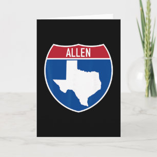 Allen Texas Tx Interstate Highway Urlaubs Souvenir Karte