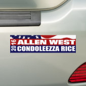 Allen West Condoleezza Rice 2016 Autoaufkleber (Auf Auto)