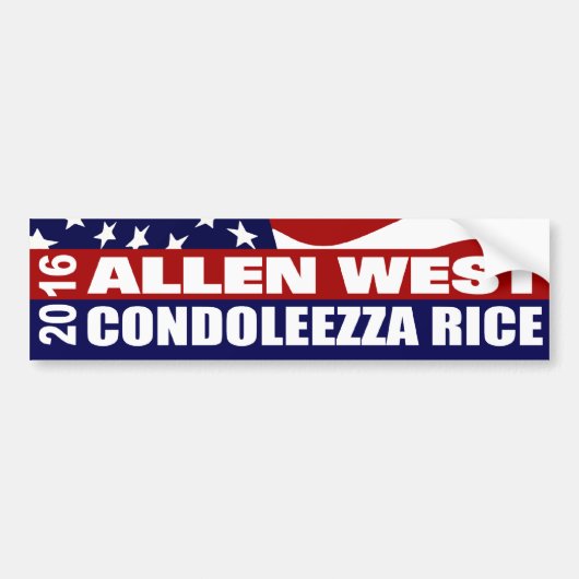 Allen West Condoleezza Rice 2016 Autoaufkleber (Vorne)