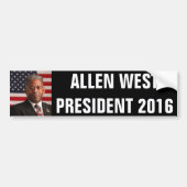 ALLEN WEST FÜR PRÄSIDENTEN 2016 AUTOAUFKLEBER (Vorne)