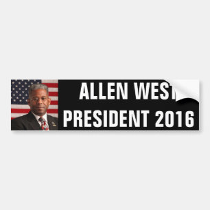 ALLEN WEST FÜR PRÄSIDENTEN 2016 AUTOAUFKLEBER