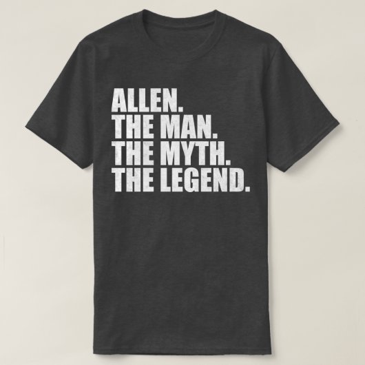 AllenAllen Name Allen Vorname T-Shirt (Design vorne)