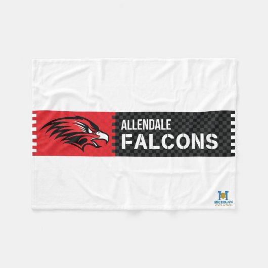 Allendale Falcons Fleecedecke (Vorderseite (Horizontal))
