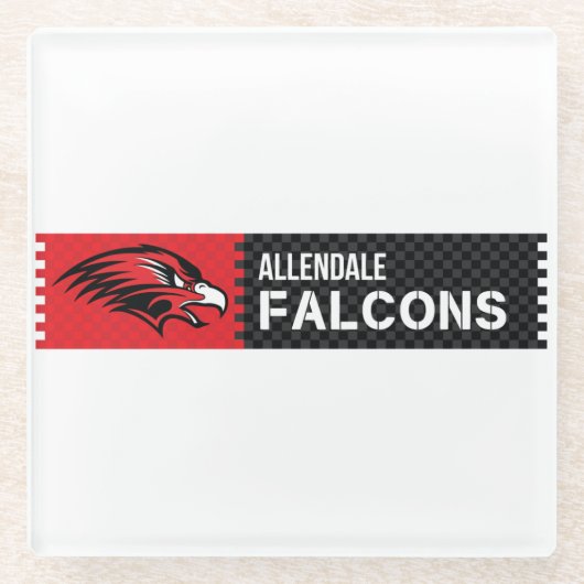 Allendale Falcons Glasuntersetzer (Vorderseite)
