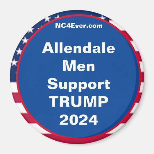 Allendale Männer unterstützen TRUMP 2024 Magnet (Vorne)