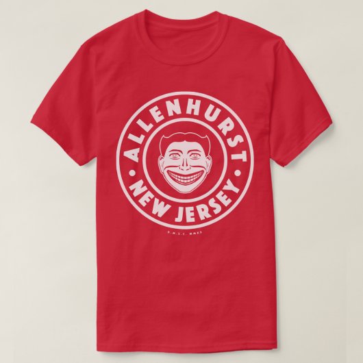 Allenhurst New Jersey Circle White T-Shirt (Design vorne)