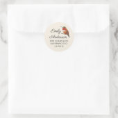Allen's Hummingbird Address Classic Round Sticker (Tasche)
