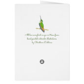 Allen's Hummingbird Birthday Card (Hinten)