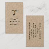 Allen's Hummingbird Business Card Visitenkarte (Vorne/Hinten)