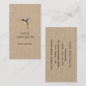 Allen's Hummingbird Business Card Visitenkarte (Vorne/Hinten)